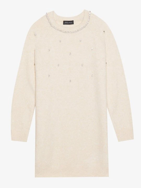 Zdjęcie produktu Sukienka dzianinowa Anna Field By Zalando mleczny