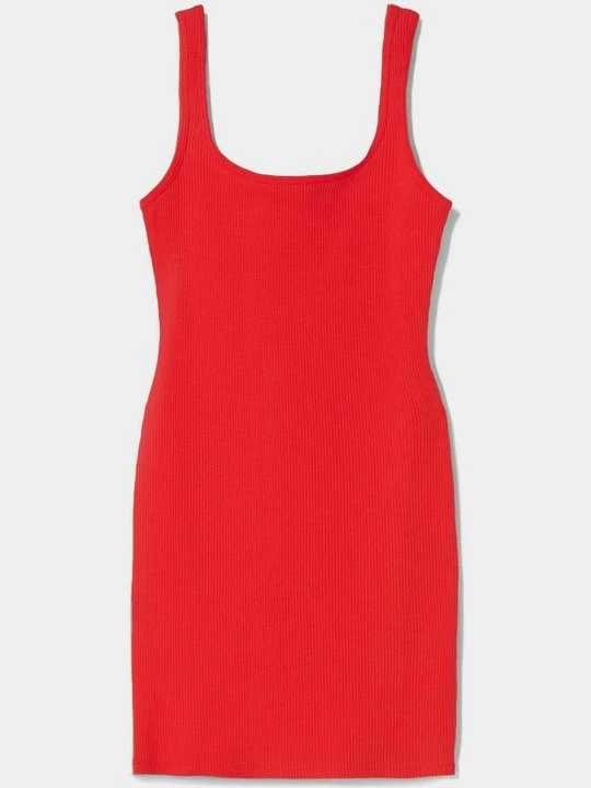 Zdjęcie produktu Sukienka dzianinowa Bershka czerwony