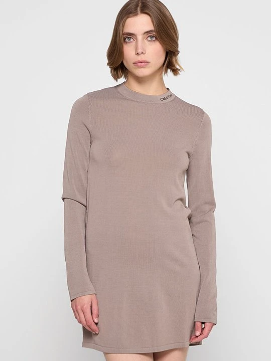 Zdjęcie produktu Sukienka dzianinowa Calvin Klein Jeans taupe