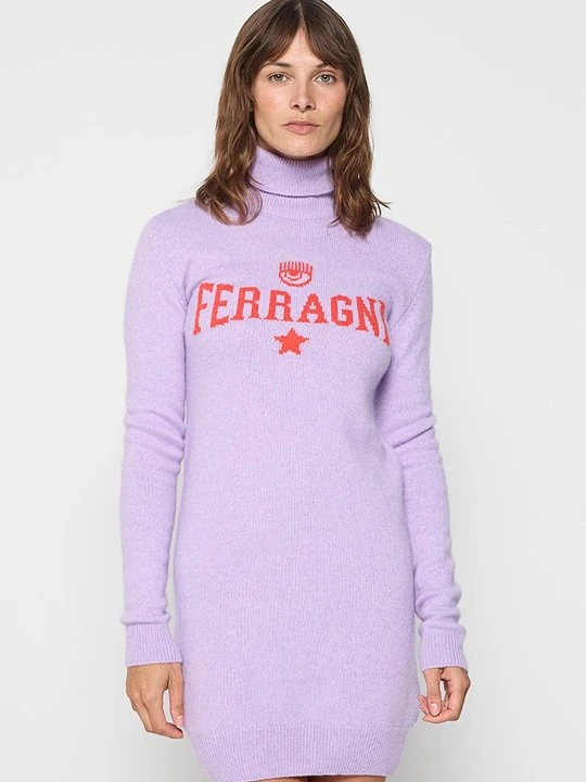 Zdjęcie produktu Sukienka dzianinowa Chiara Ferragni fioletowy