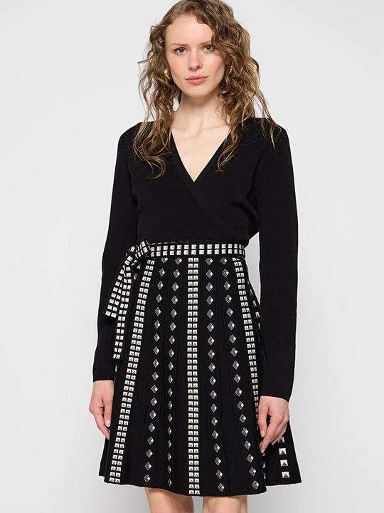 Zdjęcie produktu Sukienka dzianinowa Diane Von Furstenberg czarny