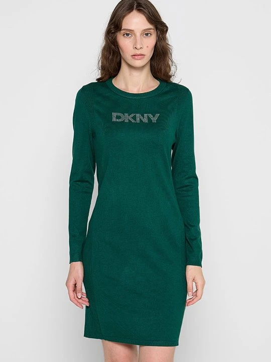 Zdjęcie produktu Sukienka dzianinowa DKNY zielony
