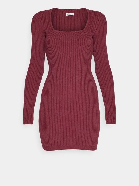 Zdjęcie produktu Sukienka dzianinowa Hollister Co. bordowy