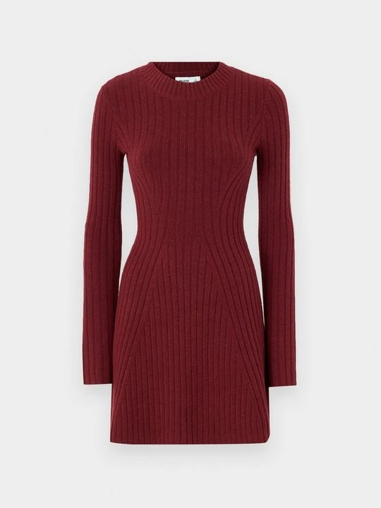 Zdjęcie produktu Sukienka dzianinowa Hollister Co. ciemnoczerwony