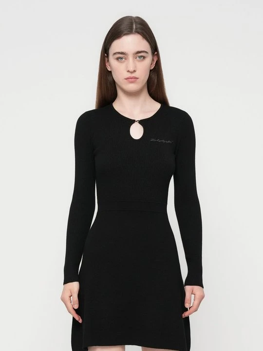Zdjęcie produktu Sukienka dzianinowa KARL LAGERFELD czarny