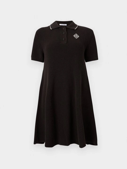 Zdjęcie produktu Sukienka dzianinowa Lacoste ciemnobrązowy