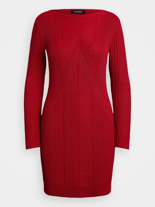 Zdjęcie produktu Sukienka dzianinowa Lauren Ralph Lauren czerwony