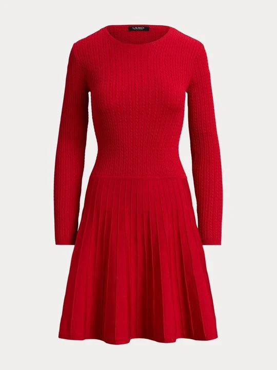 Zdjęcie produktu Sukienka dzianinowa Lauren Ralph Lauren czerwony