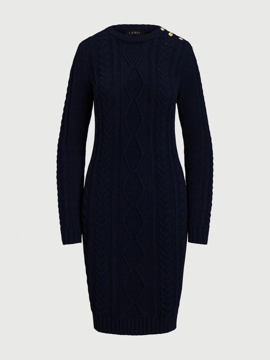 Zdjęcie produktu Sukienka dzianinowa Lauren Ralph Lauren granatowy