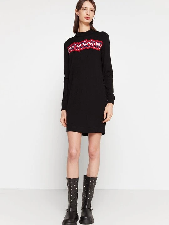 Zdjęcie produktu Sukienka dzianinowa LOVE MOSCHINO czarny