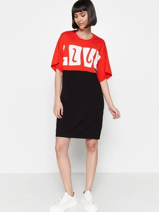 Zdjęcie produktu Sukienka dzianinowa LOVE MOSCHINO czarny