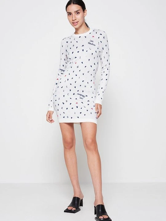 Zdjęcie produktu Sukienka dzianinowa LOVE MOSCHINO biały