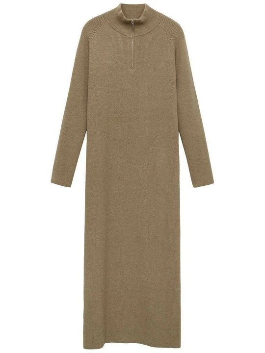 Zdjęcie produktu Sukienka dzianinowa Mango khaki