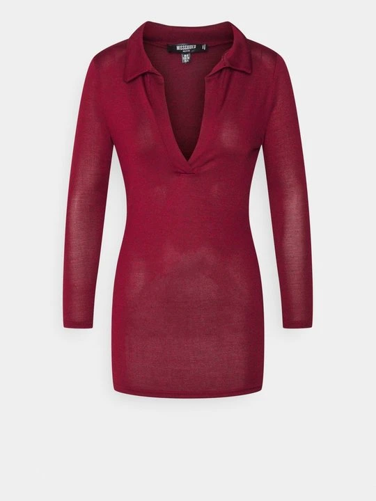 Zdjęcie produktu Sukienka dzianinowa Missguided ciemnoczerwony