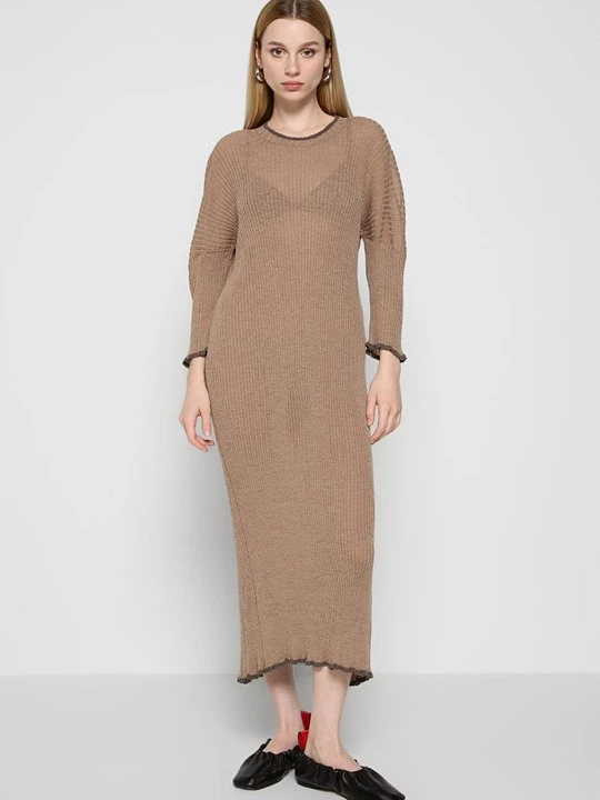 Zdjęcie produktu Sukienka dzianinowa MM6 Maison Margiela taupe