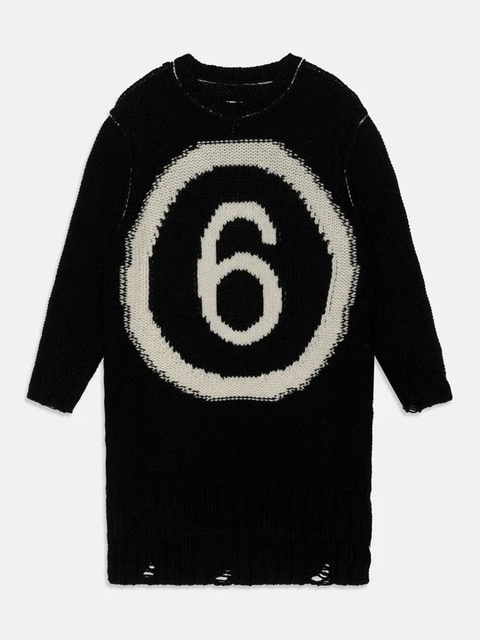 Zdjęcie produktu Sukienka dzianinowa MM6 Maison Margiela czarny