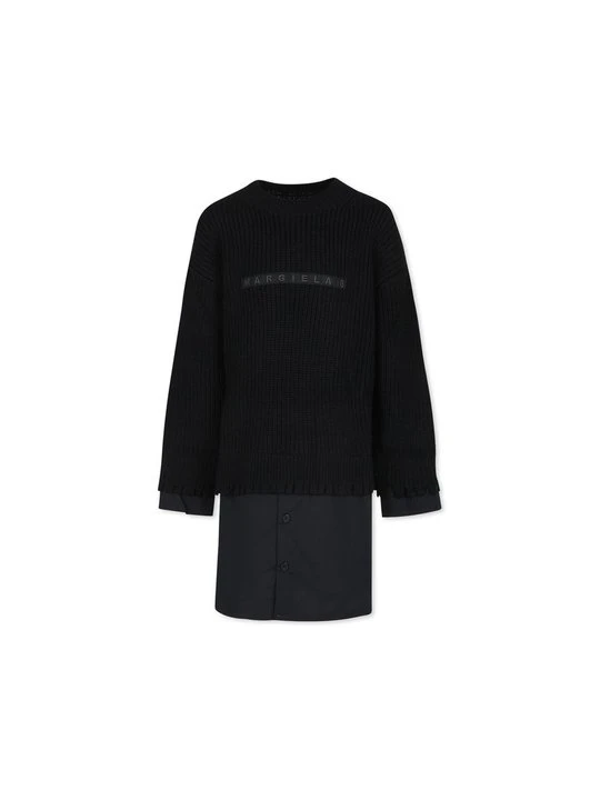 Zdjęcie produktu Sukienka dzianinowa MM6 Maison Margiela czarny