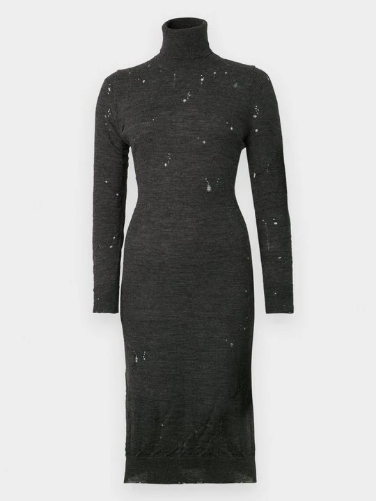 Zdjęcie produktu Sukienka dzianinowa MM6 Maison Margiela ciemnoszary