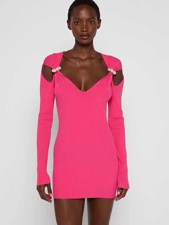 Zdjęcie produktu Sukienka dzianinowa MOSCHINO różowy