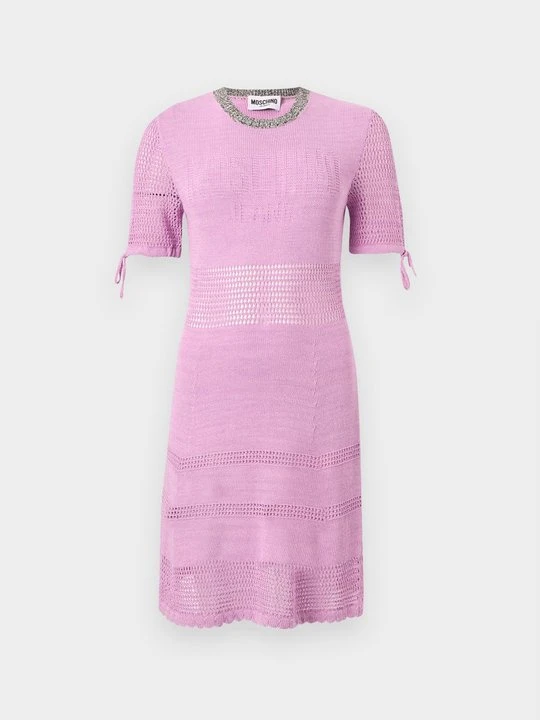 Zdjęcie produktu Sukienka dzianinowa MOSCHINO liliowy