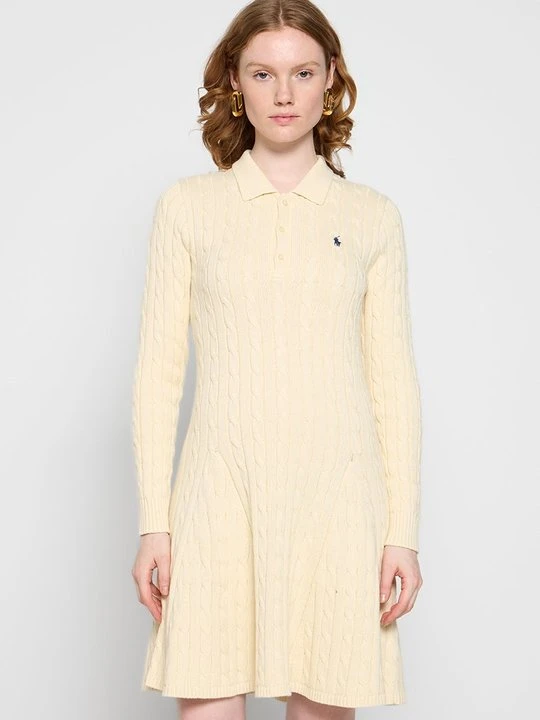 Zdjęcie produktu Sukienka dzianinowa Polo Ralph Lauren jasnożółty