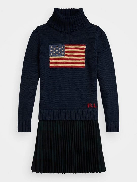 Zdjęcie produktu Sukienka dzianinowa Polo Ralph Lauren niebieski