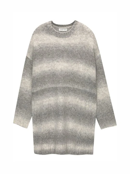Zdjęcie produktu Sukienka dzianinowa PULL&BEAR jasnoszary