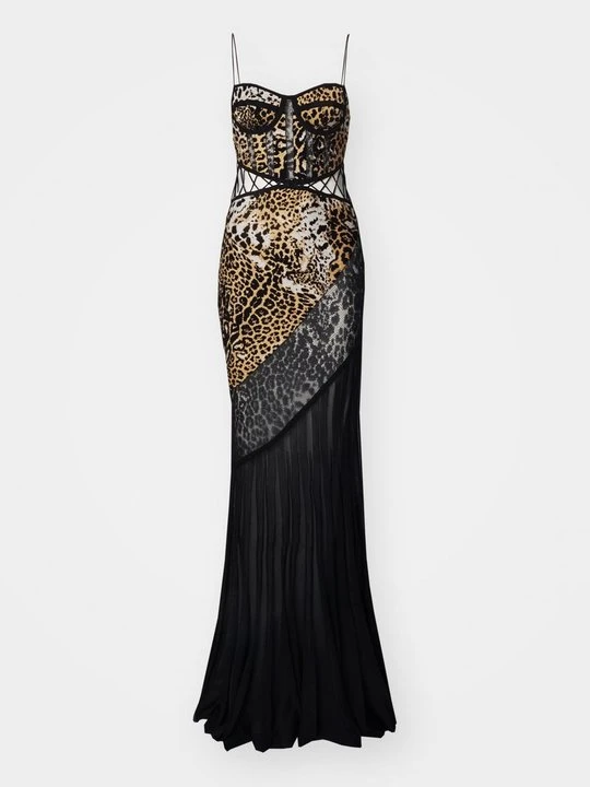 Zdjęcie produktu Sukienka dzianinowa Roberto Cavalli beżowy