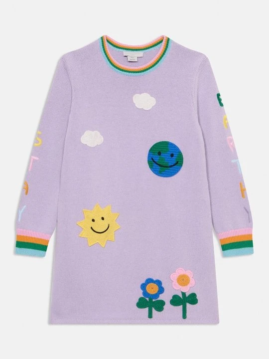 Zdjęcie produktu Sukienka dzianinowa Stella McCartney liliowy