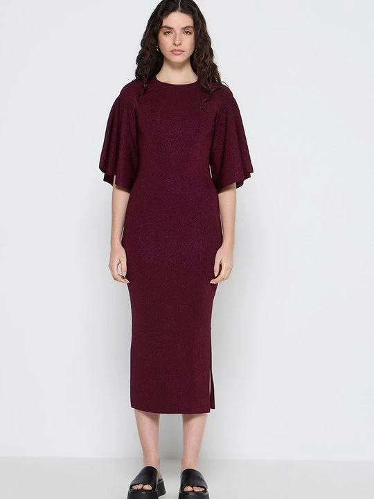 Zdjęcie produktu Sukienka dzianinowa Ted Baker ciemnoczerwony