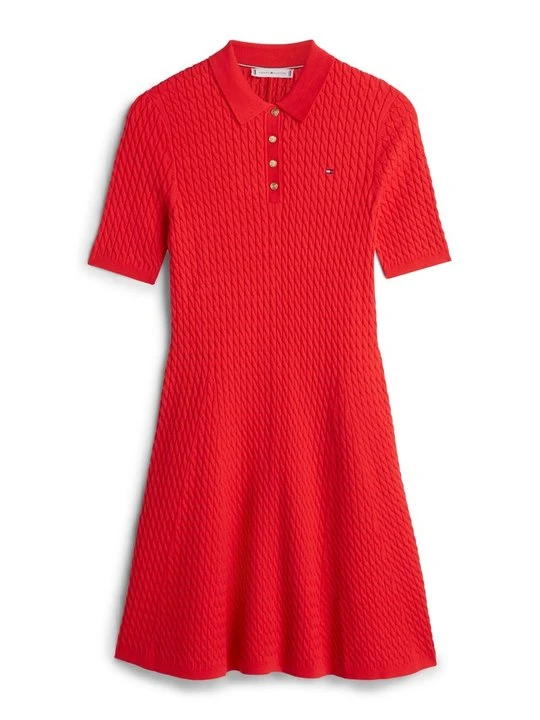 Zdjęcie produktu Sukienka dzianinowa Tommy Hilfiger czerwony