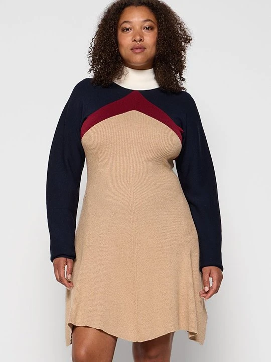 Zdjęcie produktu Sukienka dzianinowa Tommy Hilfiger beżowy