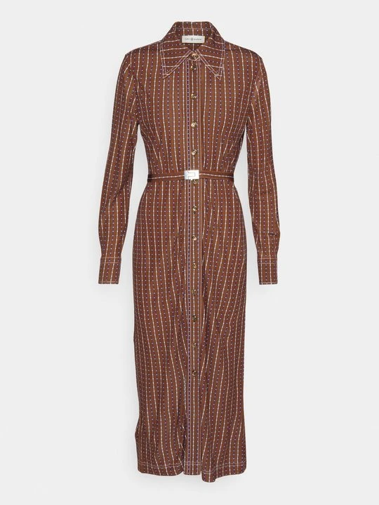 Zdjęcie produktu Sukienka dzianinowa Tory Burch brązowy