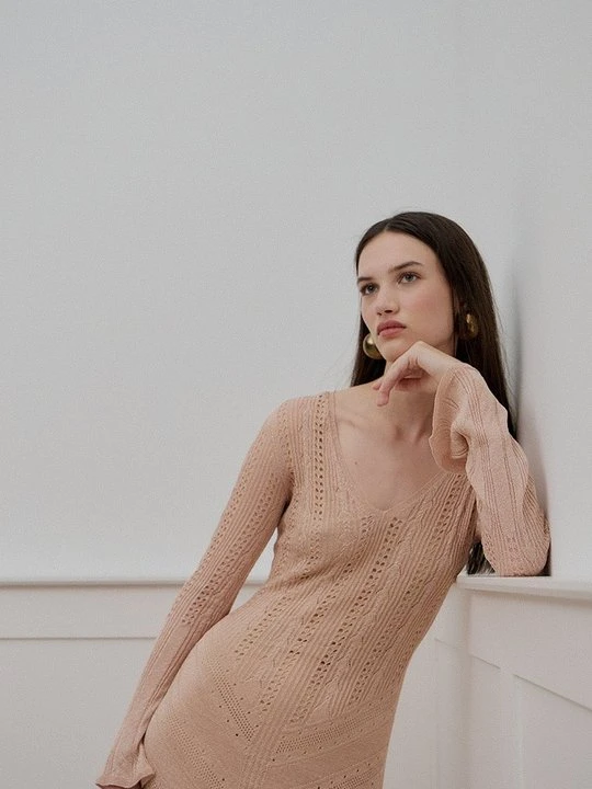 Zdjęcie produktu Sukienka dzianinowa TWINSET jasnoróżowy