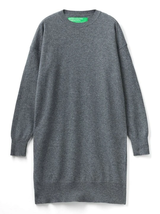 Zdjęcie produktu Sukienka dzianinowa United Colors Of Benetton szary