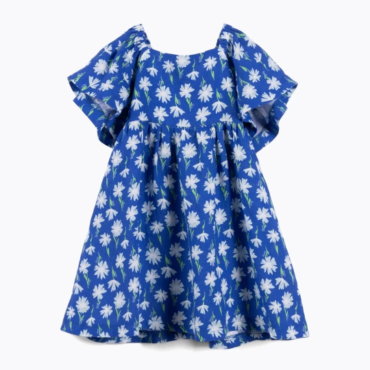 Zdjęcie produktu Sukienka dziecięca KID STORY Lniana blue meadow Granatowy