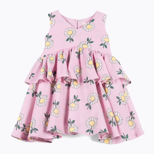 Zdjęcie produktu Sukienka dziecięca KID STORY Muślinowa pink daisy