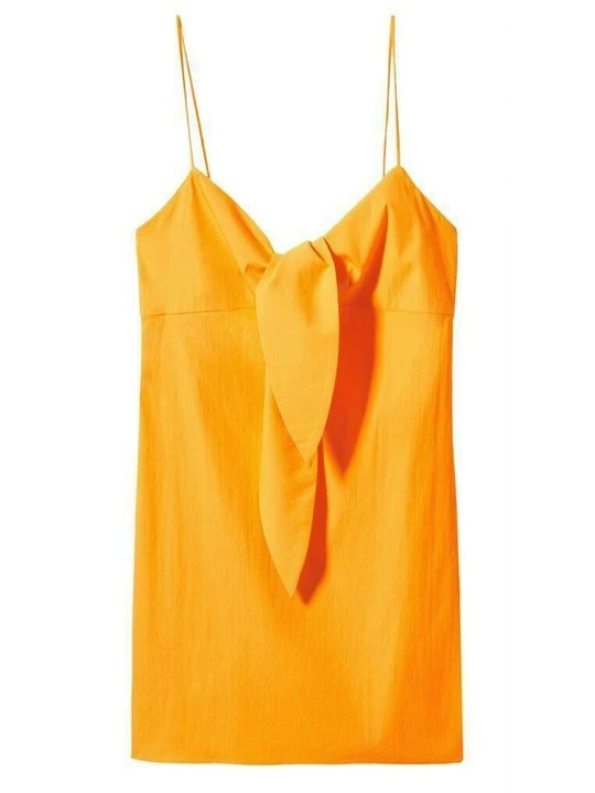 Zdjęcie produktu Sukienka etui Mango musztardowy