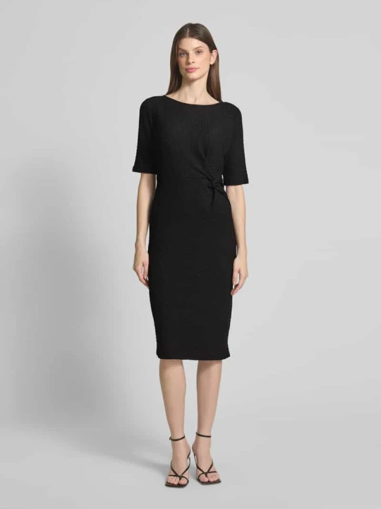 Zdjęcie produktu Sukienka etui o kroju slim fit z wiązanym detalem s.Oliver Czarny