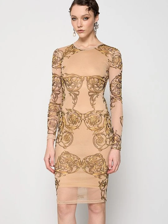 Zdjęcie produktu Sukienka etui Versace Jeans Couture beżowy