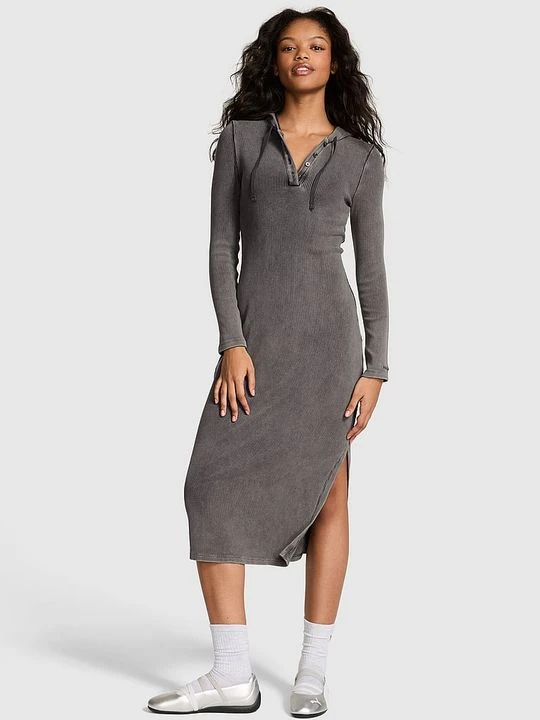 Zdjęcie produktu Sukienka Henley z kapturem Victoria's Secret Czarny