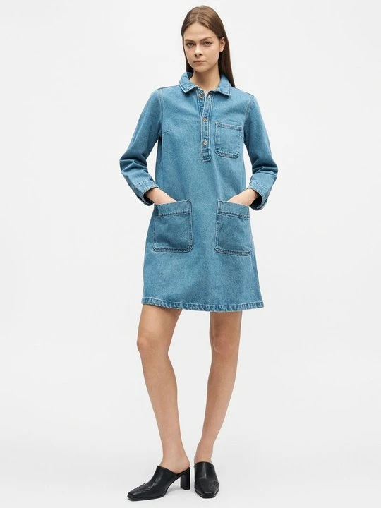 Zdjęcie produktu Sukienka jeansowa A.p.c. jasnoniebieski denim