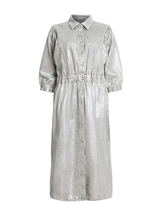 Zdjęcie produktu Sukienka jeansowa AllSaints srebrny