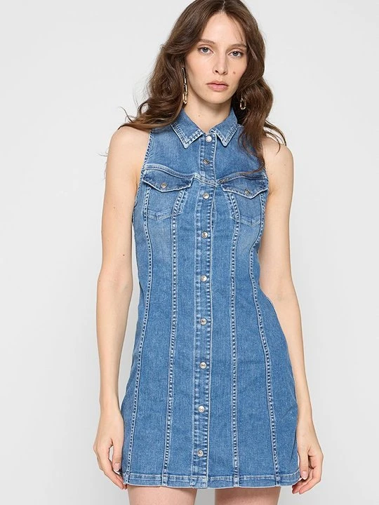 Zdjęcie produktu Sukienka jeansowa Diesel niebieski denim