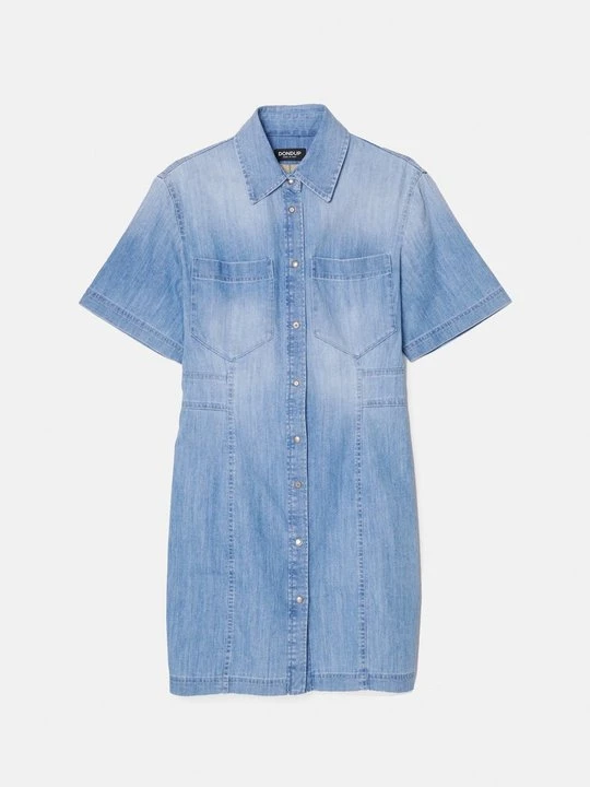 Zdjęcie produktu Sukienka jeansowa Dondup niebieski denim