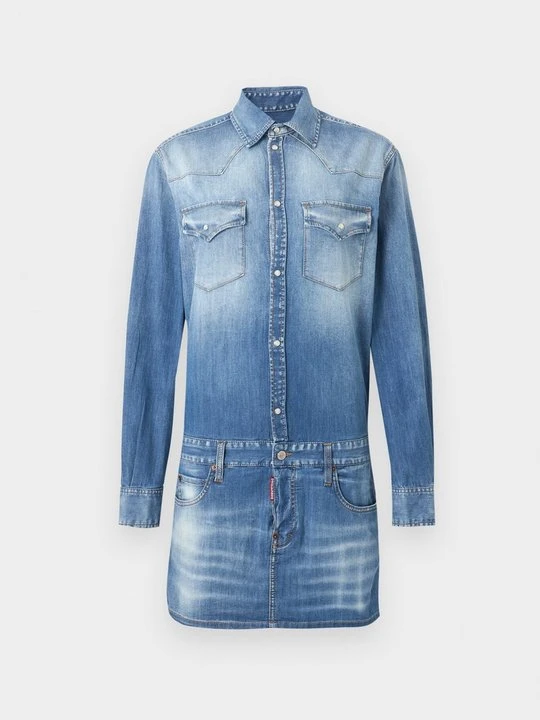 Zdjęcie produktu Sukienka jeansowa Dsquared2 niebieski denim