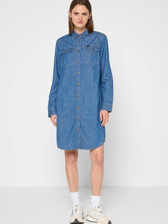 Zdjęcie produktu Sukienka jeansowa Lee niebieski denim