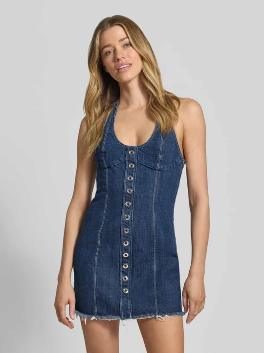 Zdjęcie produktu Sukienka jeansowa mini z czystej bawełny model 'LONCIA' MAX&Co. Jeansowy niebieski