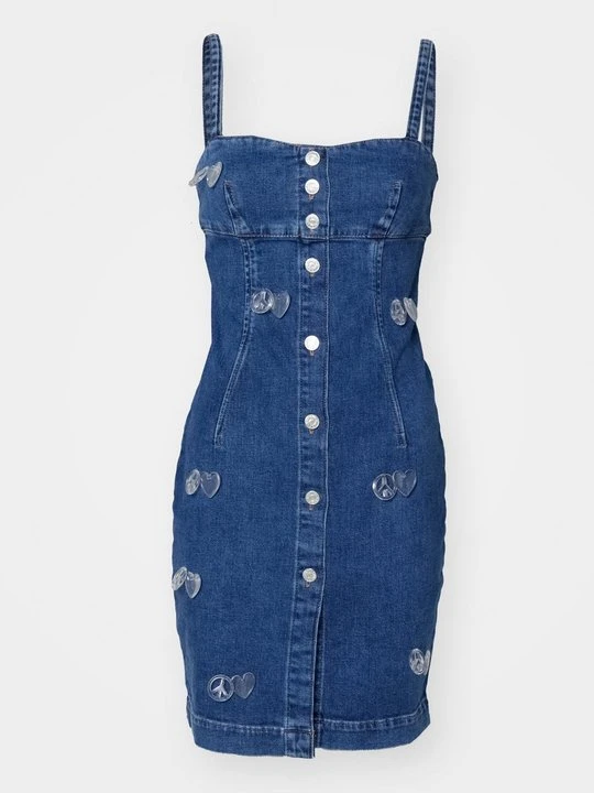 Zdjęcie produktu Sukienka jeansowa MOSCHINO jasnoniebieski denim