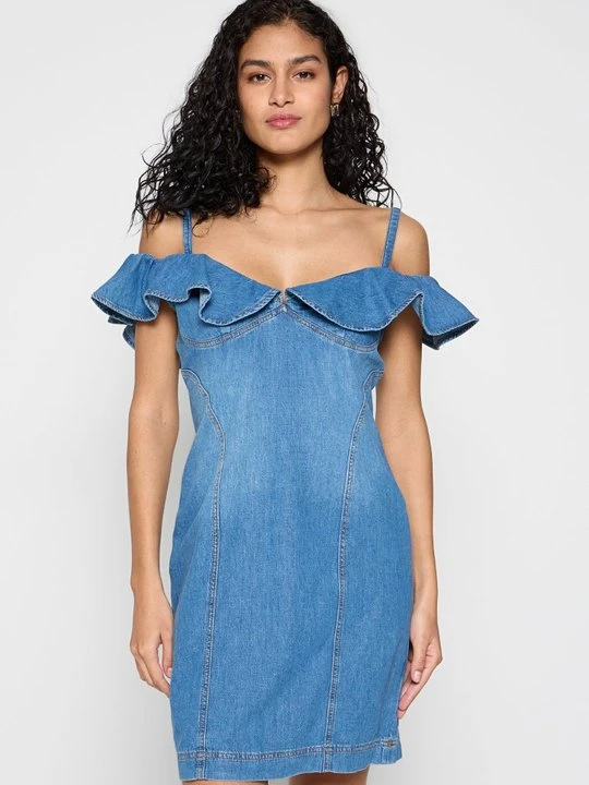Zdjęcie produktu Sukienka jeansowa MOSCHINO niebieski
